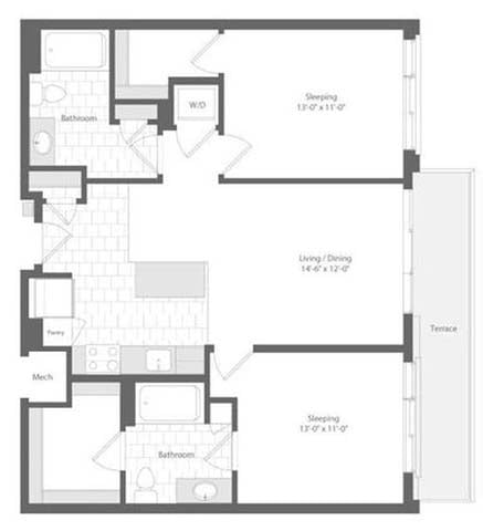 Apartment 454 floorplan